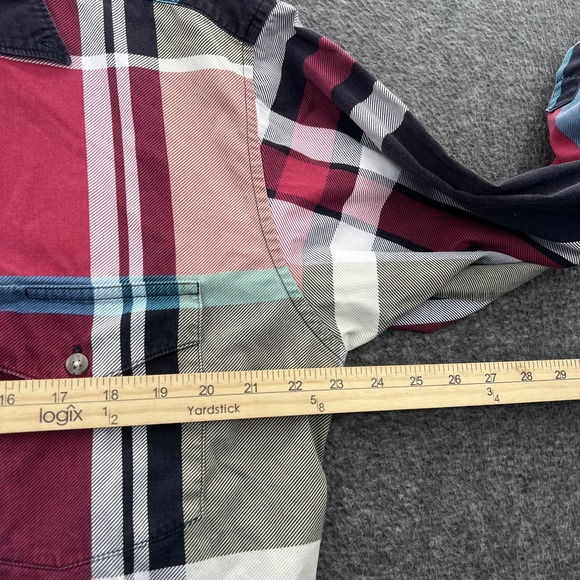 Vintage Wrangle X Long Tails Button Shirt Mens 34 16 1/2 Plaid Western Rodeo - Picture 5 of 8